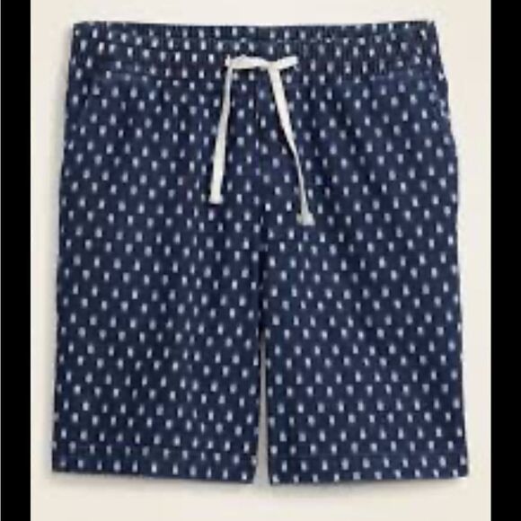 Old‎ Navy Indigo Ikat-Print Jogger Shorts -- 9-inch inseam - Picture 1 of 6
